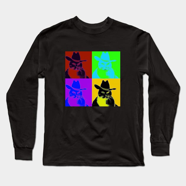 Warhol Cats Long Sleeve T-Shirt by Bigrum P. Bear Designs